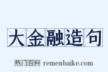 大金融造句是什么意思的图片